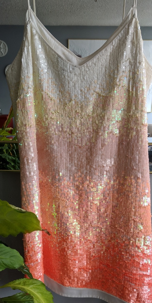 BEBE - Gorgeous Mermaid Ombre Sequins Sheath  dres